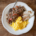 Sunday Brunch: Scrambled Eggs with Trout & Tri-Color Qunioa